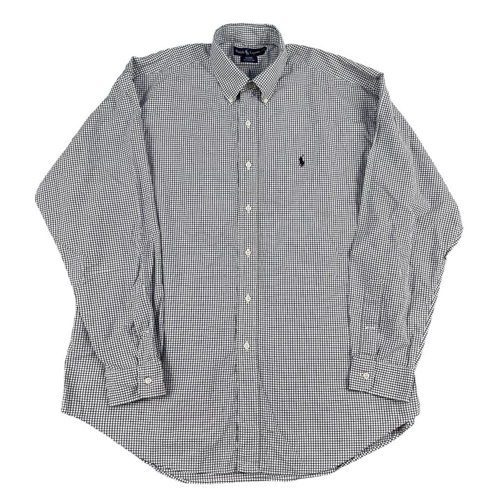 Men's Black and White Checkered Shirt